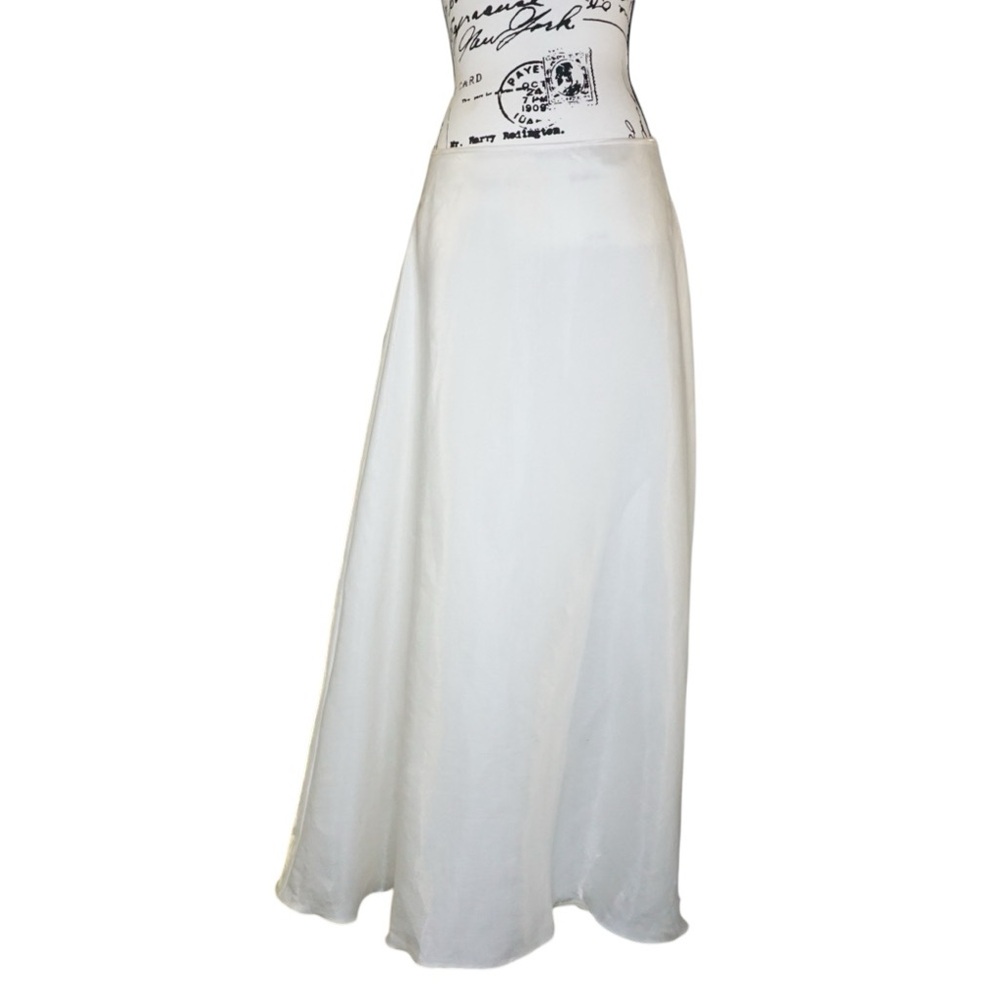 Scott McClintock Silky White Maxi Skirt, Size 12 - Picture 3 of 5